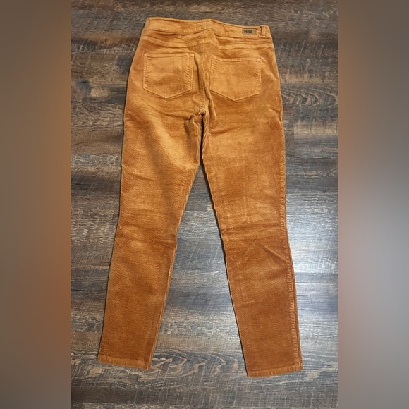 PAIGE Hoxton Ankle Skinny Corduroy Pants Marigold Size 28 Burnt Orange - Picture 8 of 8